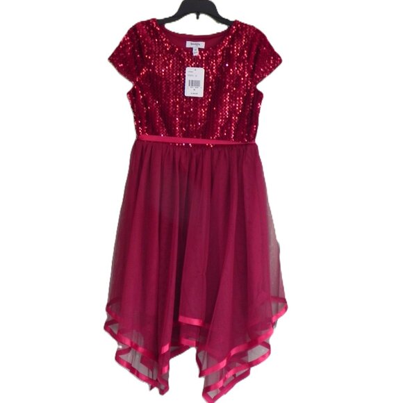 NWT Speechless Red Sequin Girl's Dress 12 or 14- Stunning for party or Holidays! - Picture 1 of 7